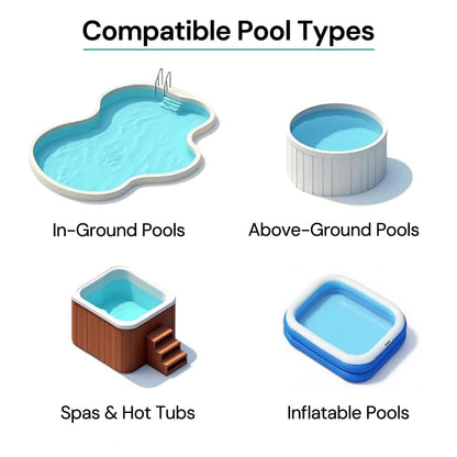 Belro cordless pool cleaner navigating a swimming pool, designed for efficient outdoor pool cleaning.