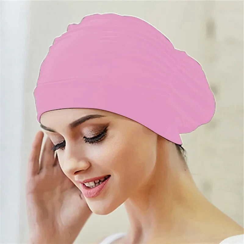Belro stylish stretch swimming cap in vibrant color, designed for comfortable fit during swimming activities.
