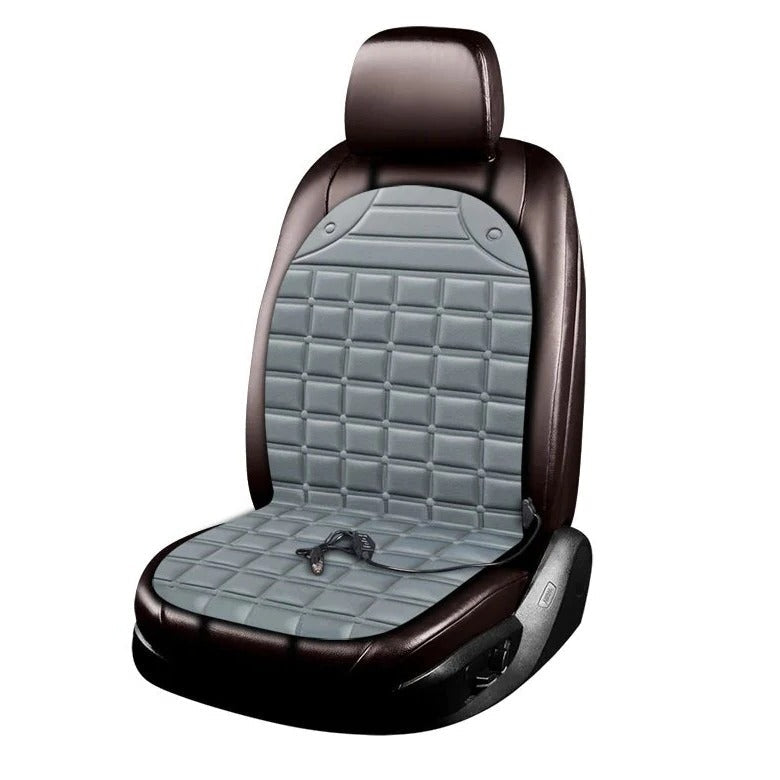 Belro heated car seat cushion with plush fabric and control panel for personalized warmth and comfort during drives.