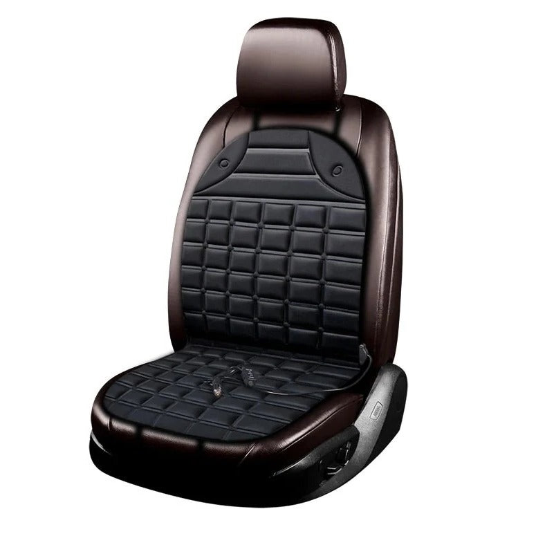 Belro heated car seat cushion with adjustable controls, designed for comfort and warmth during driving.