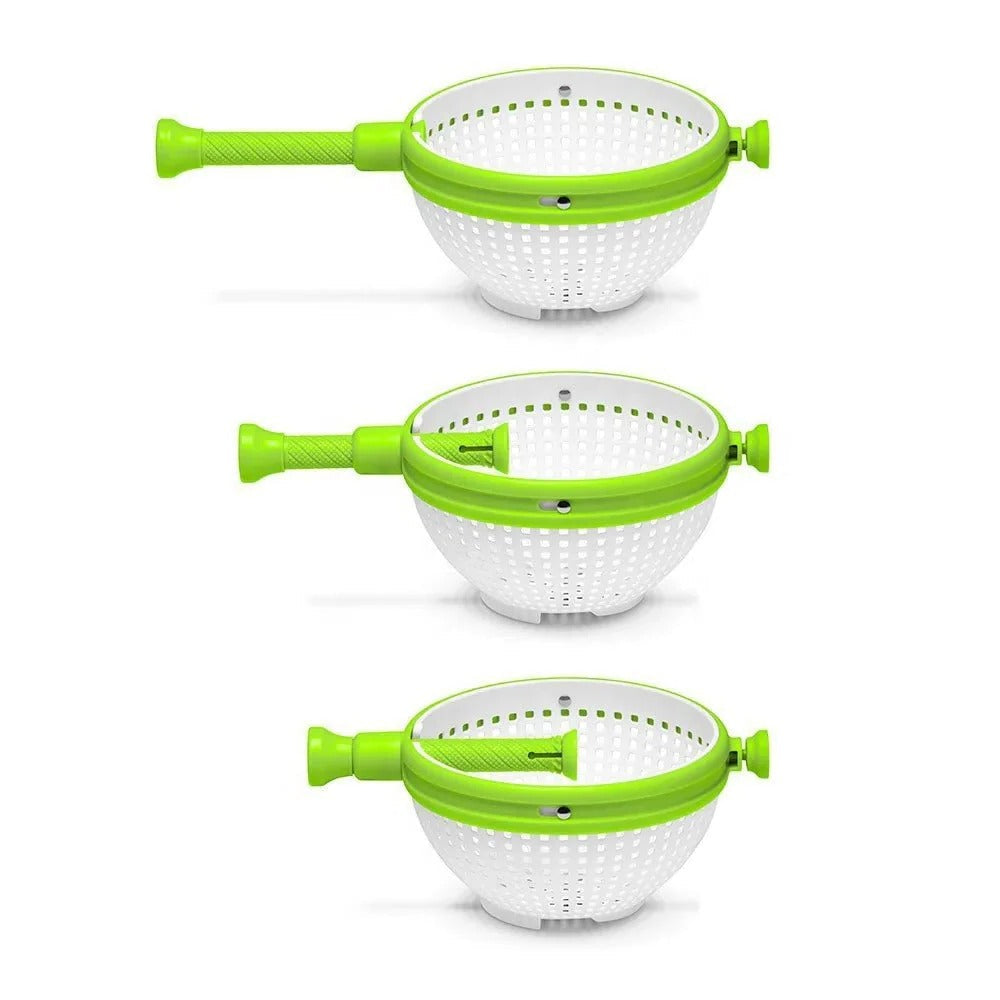 Belro Spin & Drain Salad Bowl with built-in strainer for easy washing and draining fresh salads in the kitchen.