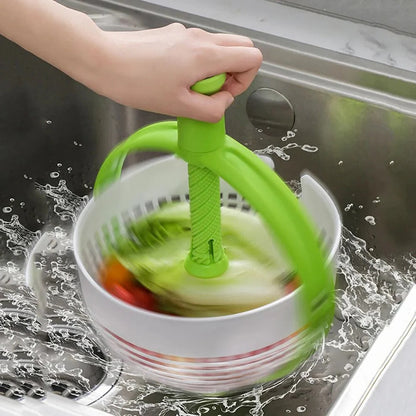 Belro Spin & Drain Salad Bowl with built-in strainer for easy washing and draining of fresh vegetables and salads.