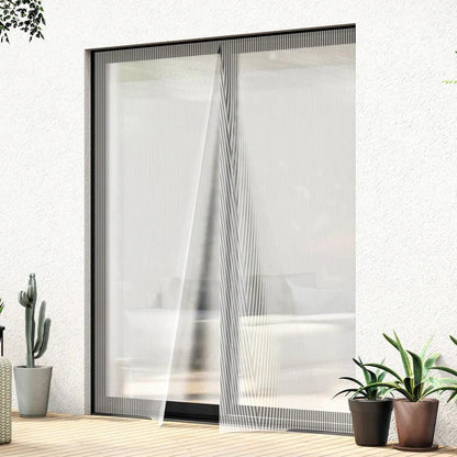 Belro Magnetic Door Mosquito Net installed on an outdoor door, keeps insects out while allowing easy access for home and garden use.