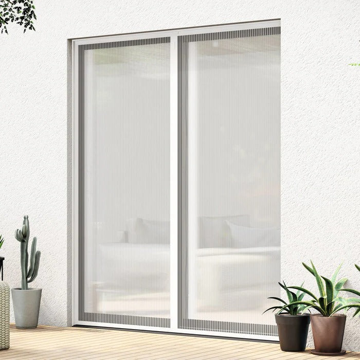 Belro magnetic door mosquito net installed in a home doorway, providing insect protection for outdoor living spaces.