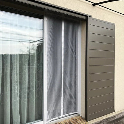 Belro magnetic door mosquito net installed in a doorway, providing outdoor insect protection for home and garden use.