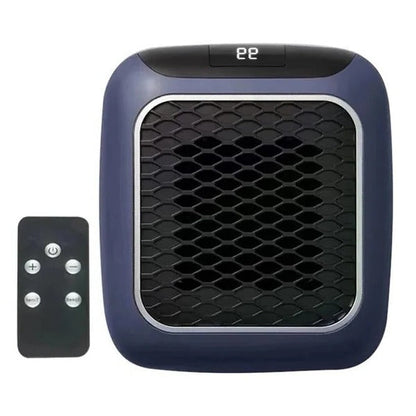 Belro portable plug-in electric heater, compact home appliance with adjustable temperature controls and digital display.