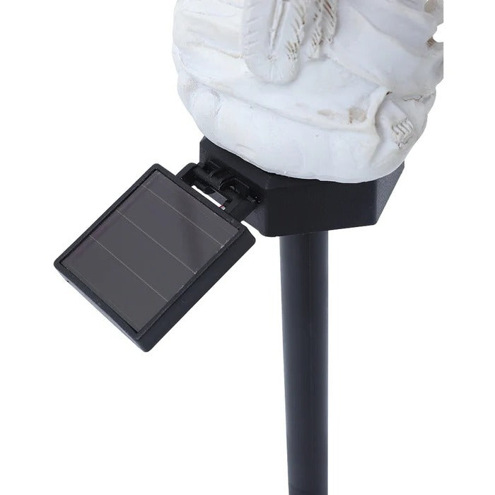 Belro Solar Angel Garden Light illuminated with a glowing angel figure, perfect for outdoor decorative lighting.