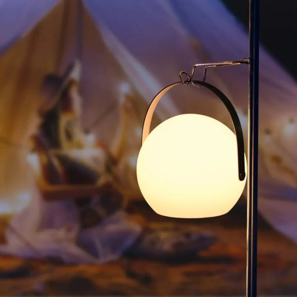 Belro cordless waterproof LED table lamp with umbrella accessory, compact and portable for outdoor and indoor use