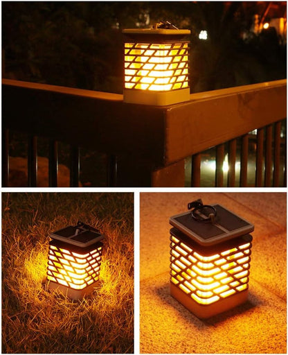 Belro Solar LED Garden Lantern illuminating a garden path with warm light, perfect for outdoor home and garden decor.