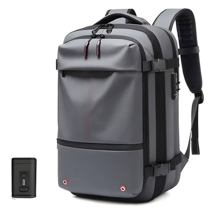Belro structured rucksack with internal compression system, featuring adjustable straps and multiple compartments for activewear storage.