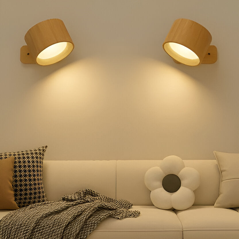 Belro rechargeable wall light with 360° rotation, suitable for indoor use, featuring adjustable lighting angles and modern design.