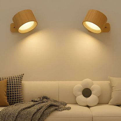 Belro rechargeable wall light with 360° rotation, suitable for indoor use, featuring adjustable lighting angles and modern design.