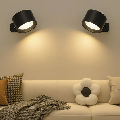 Belro rechargeable wall light with 360° rotation, designed for versatile lighting in electronic and camera applications.