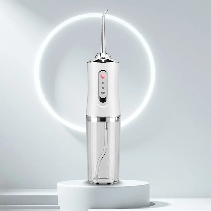 Belro rechargeable water flosser, compact device with ergonomic design, suitable for oral hygiene, displayed on a neutral background