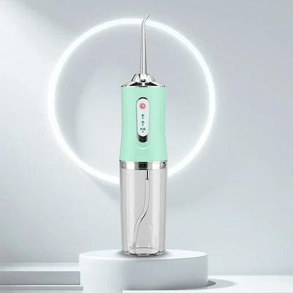 Belro rechargeable water flosser, compact and portable, designed for effective oral hygiene with a sleek, modern look.