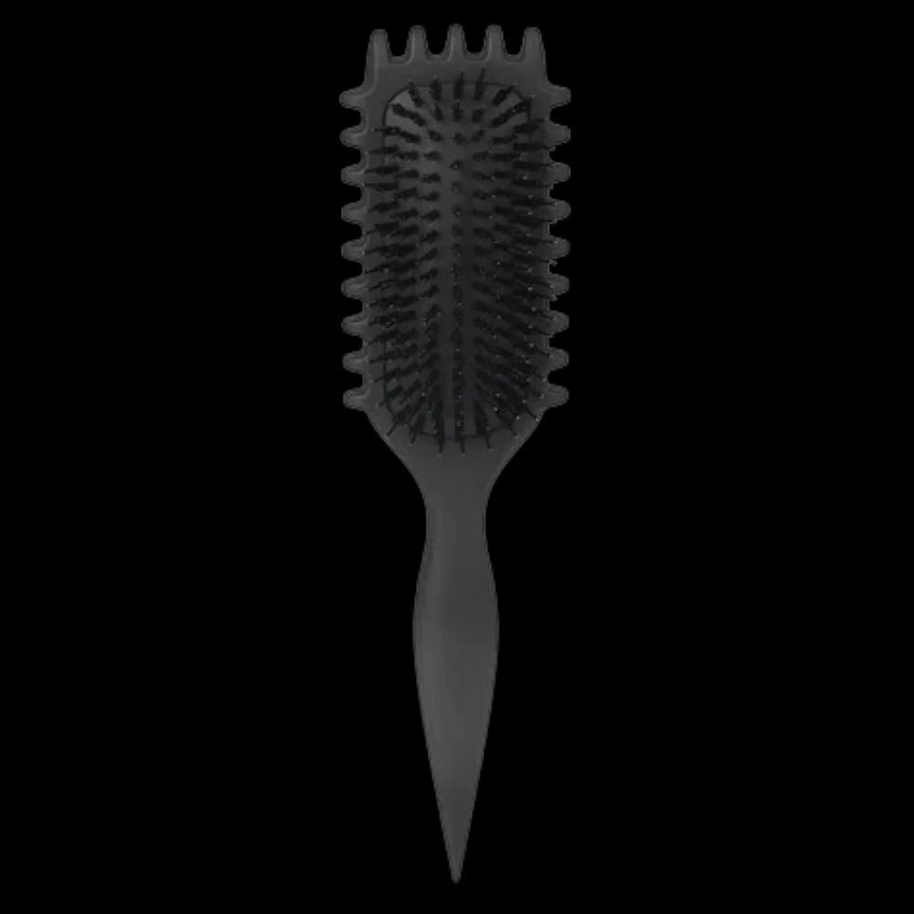 Belro Curl Defining Brush with natural bristles, designed for enhancing and shaping curly hair in hair care routines.