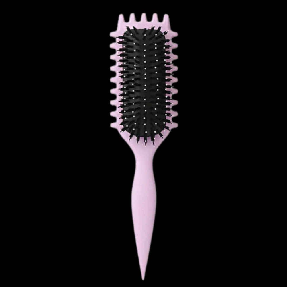 Belro Curl Defining Brush for hair care, featuring natural bristles and ergonomic handle for styling and defining curls.