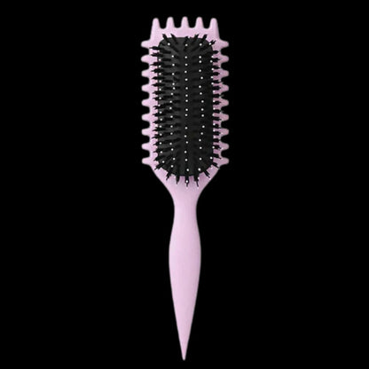 Belro Curl Defining Brush for hair care, featuring natural bristles and ergonomic handle for styling and defining curls.