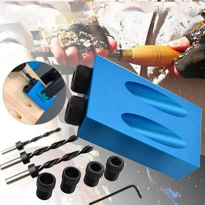 Belro woodworking angle drill guide tool for precise drilling, featuring durable construction and adjustable angles.