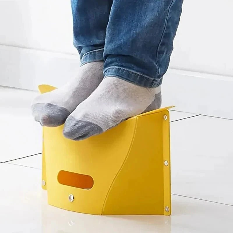 Belro folding step stool for home and garden, compact wooden design with non-slip steps and secure safety lock.
