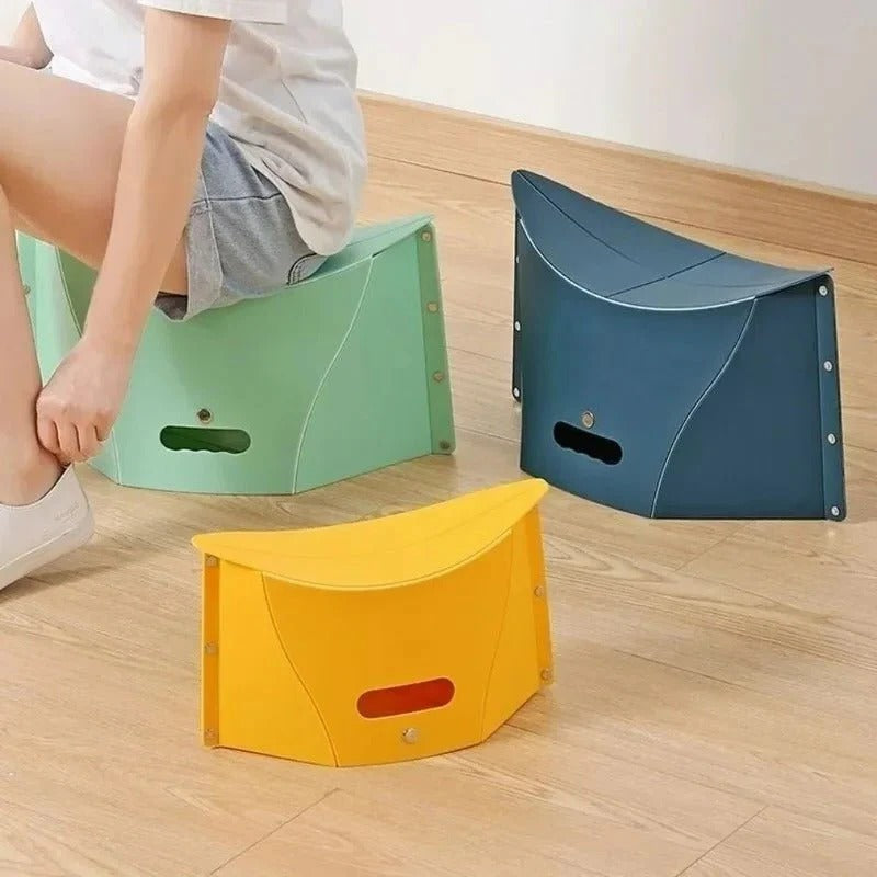 Belro folding step stool made of durable plastic, featuring non-slip steps and compact design for easy home use and storage.