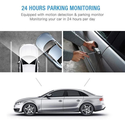 Belro 1080P Full HD dash cam capturing clear front view in a vehicle for recording driving footage.