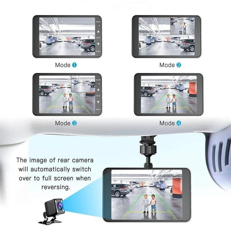 Belro 1080P Full HD dash cam showing front lens and dashboard view in an interior car setting