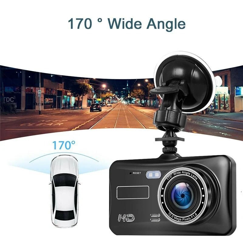 Belro 1080P Full HD dash cam showing a sleek electronic device with a wide-angle lens for vehicle recording.