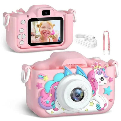 Kids digital camera from Belro with colorful design, showing a front view of the compact electronic device for children.
