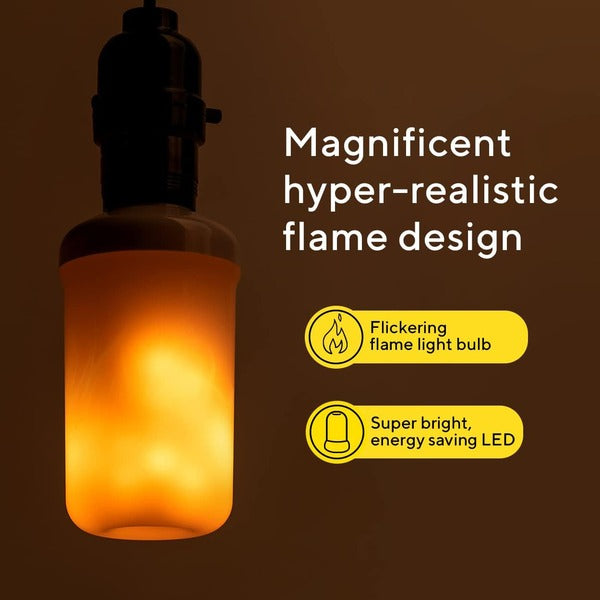 Belro LED Flame Bulb emitting a warm, flickering light perfect for home and garden candle decor.