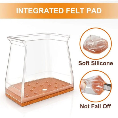Belro square chair leg floor protectors for furniture, designed to prevent scratches and damage on hardwood and tile floors.
