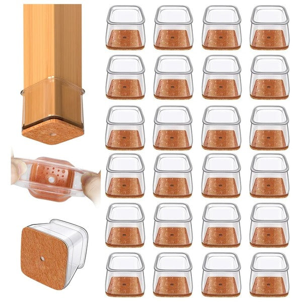 Belro Square Chair Leg Floor Protectors for furniture, preventing scratches and damage on hardwood and tile floors.