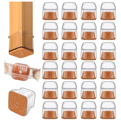 Belro Square Chair Leg Floor Protectors for furniture, preventing scratches and damage on hardwood and tile floors.
