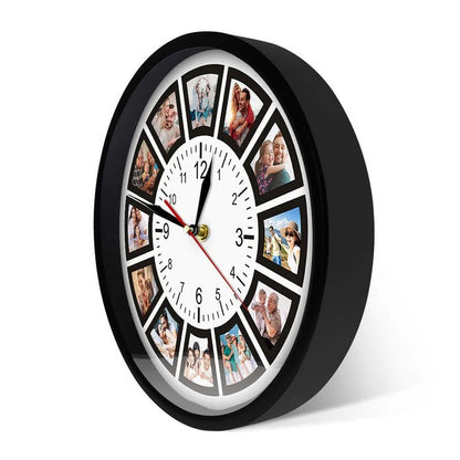 Personalized Belro wall clock with modern design, featuring custom engraved text, suitable for home decor in the Home & Garden category.