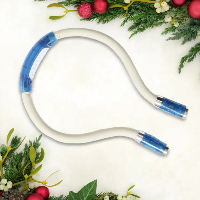 Belro hands-free reading light clipped to a book, ideal for office and stationery use, with adjustable LED illumination.