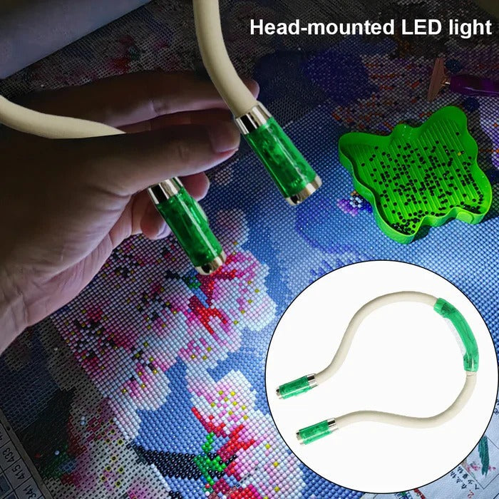 Belro hands-free reading light attached to a book, ideal for office and stationery use, with adjustable brightness levels.