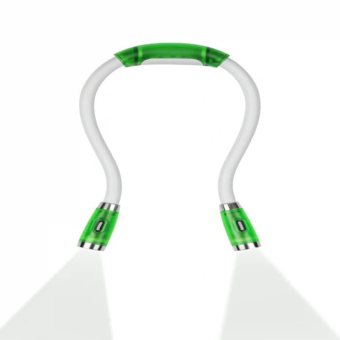 Belro hands-free reading light attached to a book, ideal for office and stationery use, providing focused illumination.