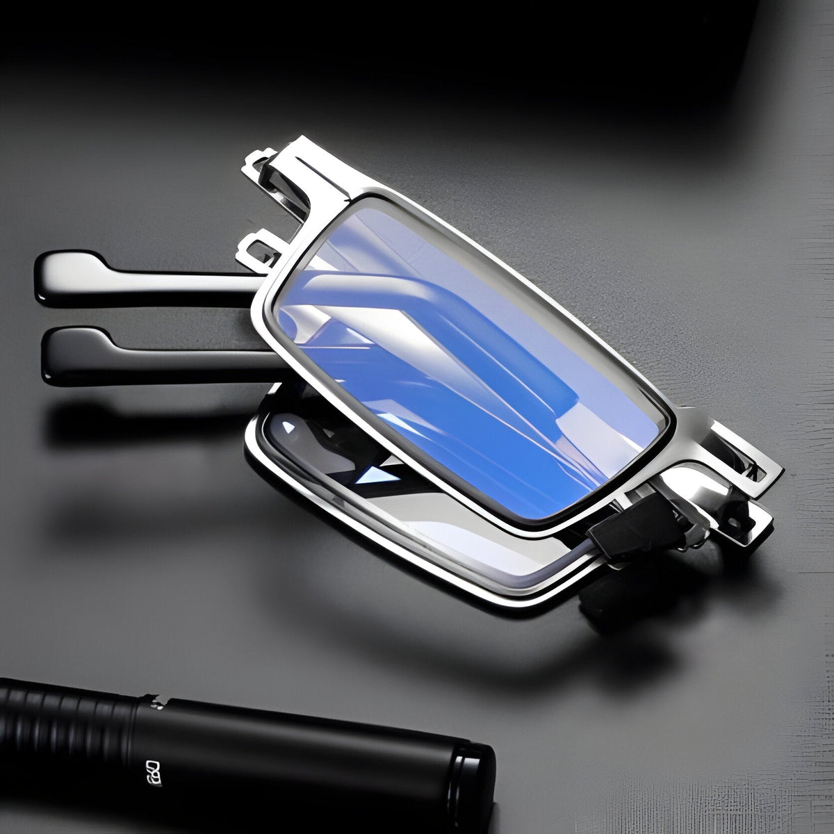 Belro superlight screwless foldable reading glasses with transparent lenses, compact and portable for easy carrying.