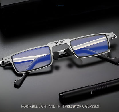 Belro superlight screwless foldable reading glasses with sleek design, lightweight frame, and compact foldable lenses for easy portability
