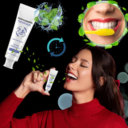 Belro fluoride-free enamel toothpaste tube with white packaging and mint flavor illustration, designed for healthy oral care.