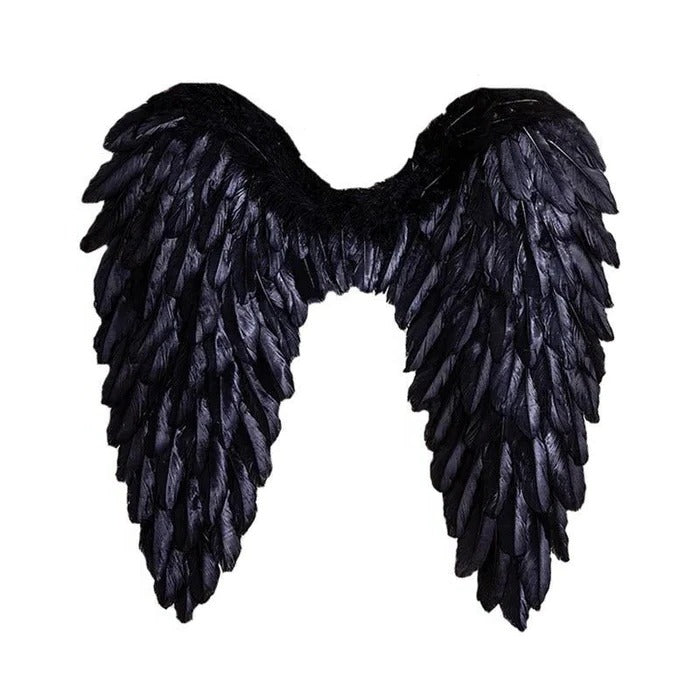 Belro feathered angel wings costume for men, showcasing soft white feathers and wing design for a stylish angel look.