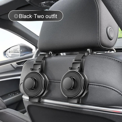 Belro car seat headrest hook for organizing bags and accessories, mounted on a vehicle headrest for convenient storage.