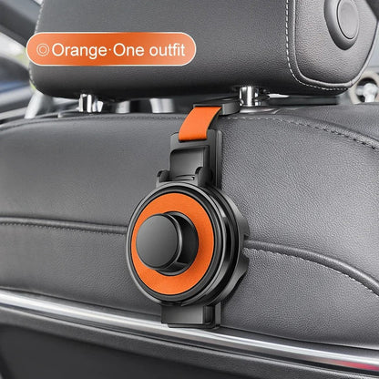 Belro car seat headrest hook for organizing bags and accessories, mounted on a car seat headrest for convenient storage.
