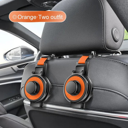 Belro car seat headrest hook for organizing bags and accessories, mounted on a vehicle headrest for convenient storage.