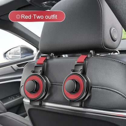Belro car seat headrest hook for organizing bags and accessories, mounted on a vehicle headrest for convenient storage.