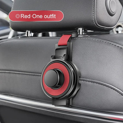 Belro car seat headrest hook for hanging bags and accessories, mounted on a headrest in a vehicle interior.