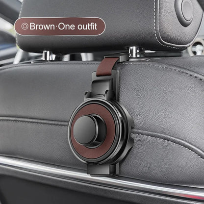 Belro car seat headrest hook for hanging bags and accessories, mounted on a vehicle headrest for convenient organization.