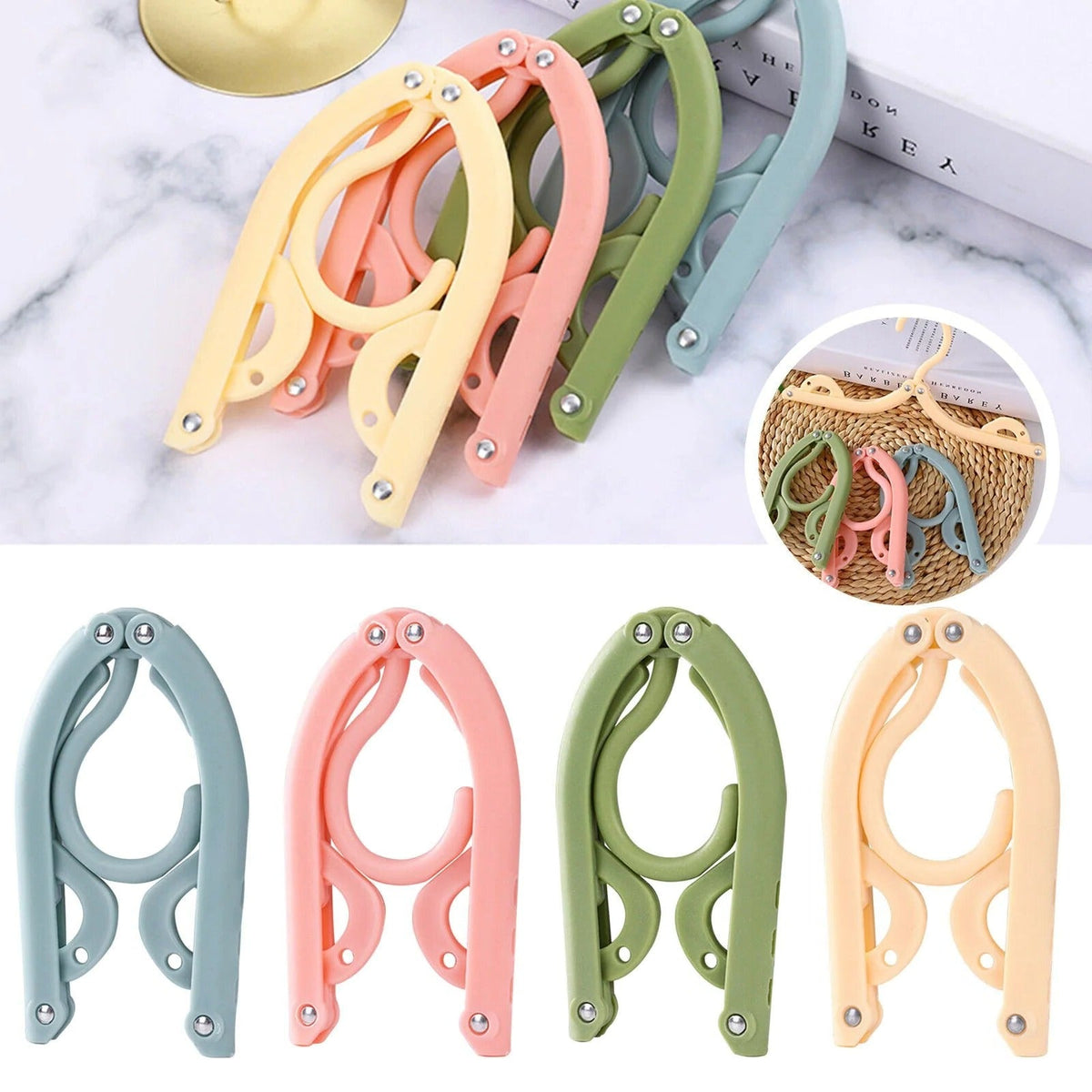 Belro foldable travel clothes hanger for home and on-the-go organization, compact and lightweight for easy packing and storage.