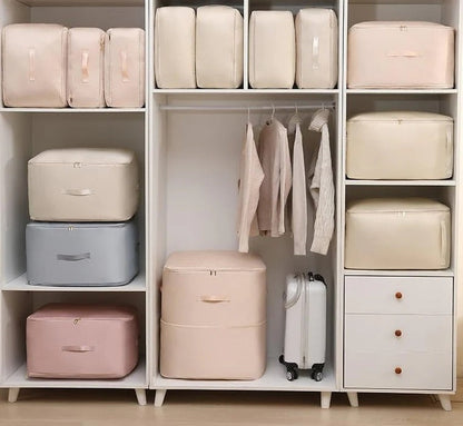 Belro compression organizer bag for travel, showing multiple compartments and durable fabric for efficient packing and storage.