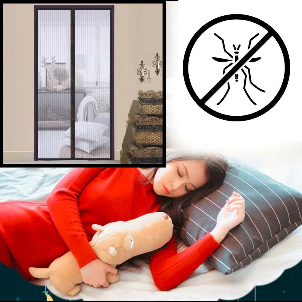Belro magnetic mosquito screen for doors, flexible mesh keeps insects out while allowing easy passage, suitable for men's clothing doors.